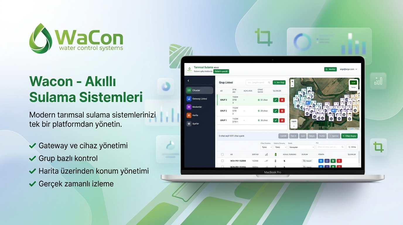 Wacon akıllı sulama sistemi ekran görüntüsü